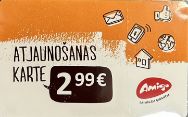 Attēls Amigo 2.99Eur atjaunošanas karte