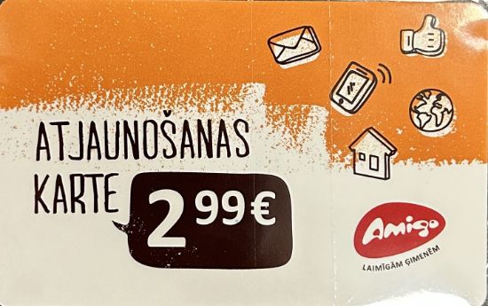 Picture of Amigo 2.99Eur atjaunošanas karte