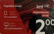 Attēls LMT Karte 2 Eur atjaunošanas karte