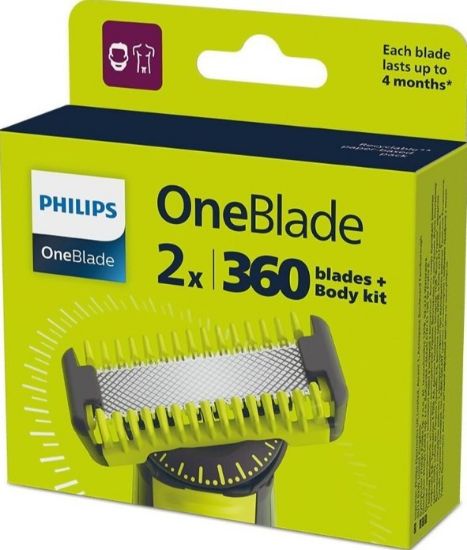 Picture of PHILIPS asm. nomaināmi 2 gab.(face&body)OneBlade360 QP624/50