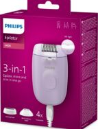 Attēls PHILIPS epilators ar vadu 3in1 Series 4000 BRE257/00 (lillā)