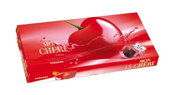 Picture of MON CHERI šokolādes konfektes ar ķiršu liķieri, 157.5g