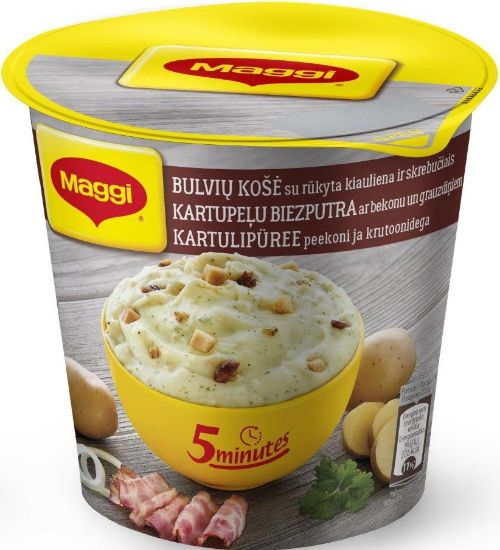 Picture of MAGGI kartupeļu biez.ar bekona garšu un grauzd.trauciņā, 53g