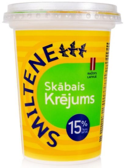 Picture of SMILTENES PIENS skābais krējums 15%, 400g
