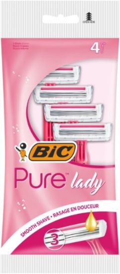 Picture of BIC PURE3 LADY PINK vienreizējie skuvekļi sievietēm 4gb