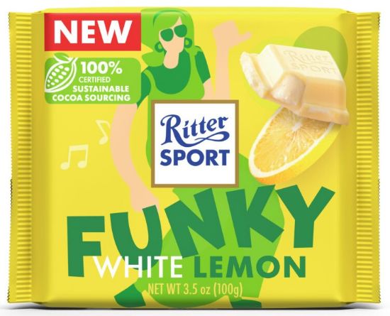 Picture of RITTER SPORT baltā šokolāde ar citronu, 100g