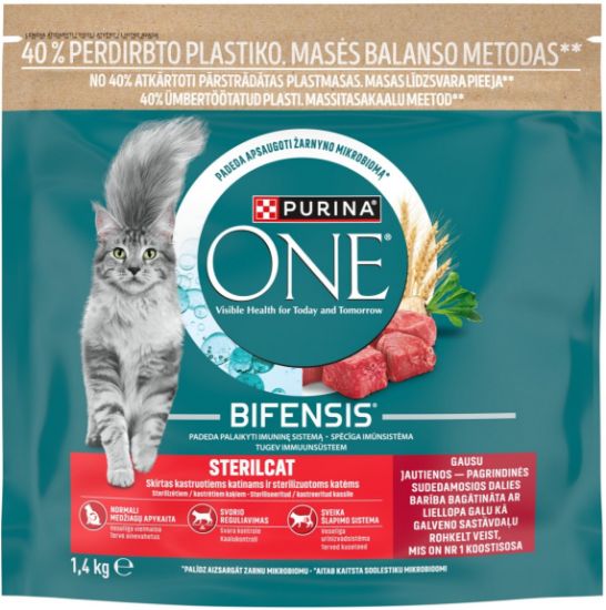 Picture of ONE sausā barība kaķiem STERIL (liellops) 1,4kg