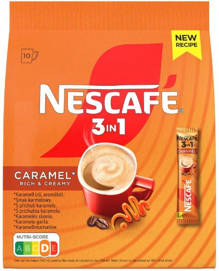 Picture of NESCAFE Caramel 3in1 šķīstošā kafija (8x16g), 128g