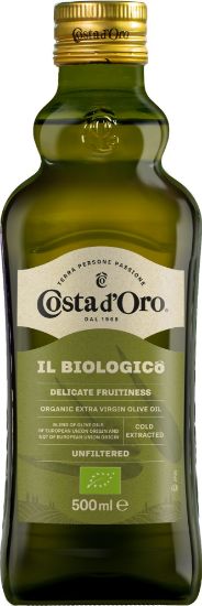 Picture of COSTA D'ORO nefiltrētā Organic Extra Virgin olīveļļa, 500ml