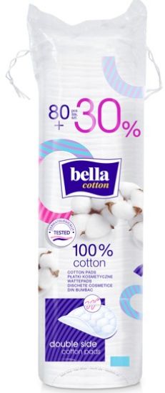 Picture of BELLA vates kosmētiskās salvetes (apaļas), 80+30% (104gab)