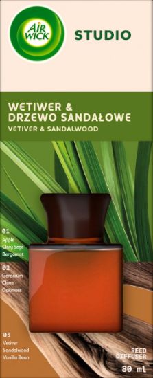 Picture of AIR WICK aromātiskie kociņi Vetiver & Sandalwood 80ml