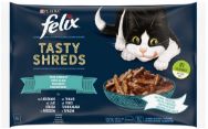 Attēls FELIX TASTY SHREDS konservs kaķiem ZIVJU IZLASE 4*80g