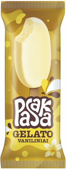 Picture of PASAKA GELATO vaniļas saldējums uz kociņa (bez glazūras), 64g/90ml