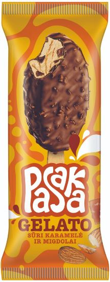 Picture of PASAKA GELATO karameļu sald.ar sāļās karam. pild. un piena šok.glaz. un mand.82g