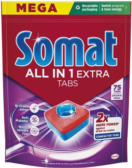 Picture of SOMAT All in 1 Extra tabletes trauku mazgāšanas mašīnām, 75gb