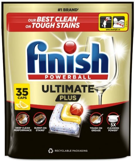 Picture of FINISH Ultimate Plus 1 Lemon tabletes trauku mazgāšanas automātiem 35gab