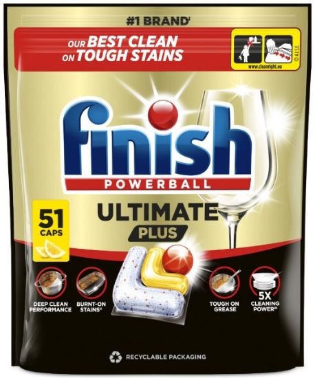 Picture of FINISH Ultimate Plus 1 Lemon tabletes trauku mazgāšanas automātiem 51gab