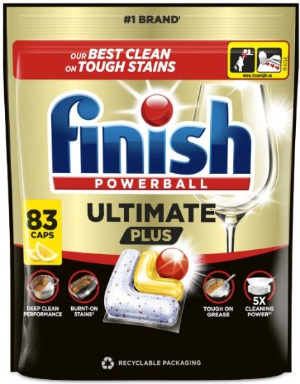 Picture of FINISH Ultimate Plus 1 Lemon tabletes trauku mazgāšanas automātiem 83gab