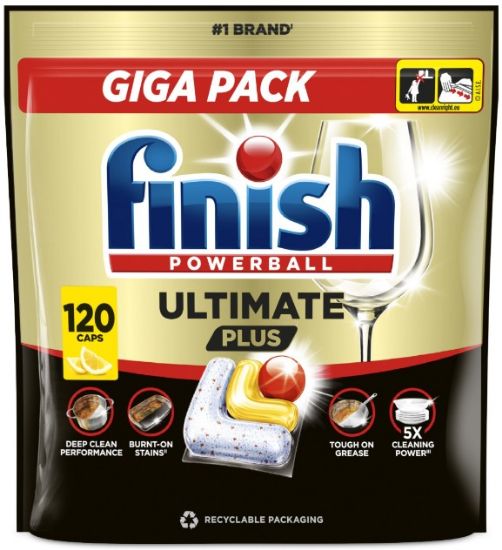 Picture of FINISH Ultimate Plus 1 Lemon tabletes trauku mazgāšanas automātiem 120gab