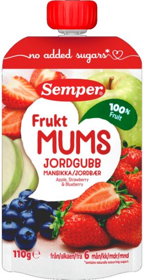 Picture of SEMPER FRUKTMUMS biezenis ar zemenēm, no 6 mēnešiem, 110g