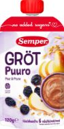 Attēls SEMPER graudu piena putra ar plūmēm un bumbieriem,6m., 120g