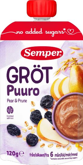 Picture of SEMPER graudu piena putra ar plūmēm un bumbieriem,6m., 120g