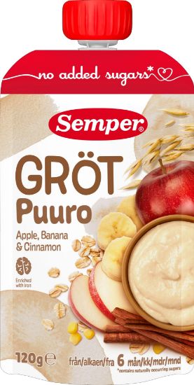Picture of SEMPER graudu piena putra ar āboliem un kanēli,6m., 120g