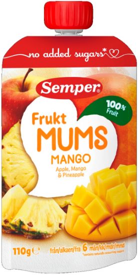 Picture of SEMPER FRUKTMUMS biezenis ar mango, no 6 mēnešiem, 110g