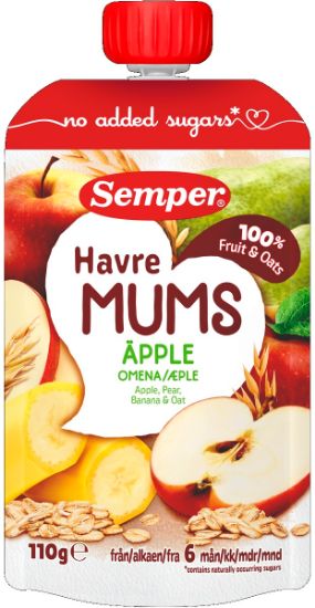 Picture of SEMPER FRUKTMUMS ābolu un auzu biezenis, no 6 mēnešiem, 110g