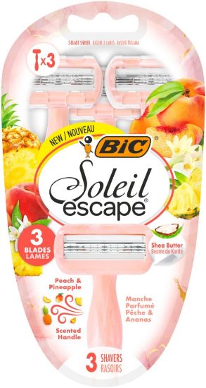 Picture of BIC SOLEIL ESCAPE PEACH vienreizlietojamie skuvekļi sievietēm, 3gb