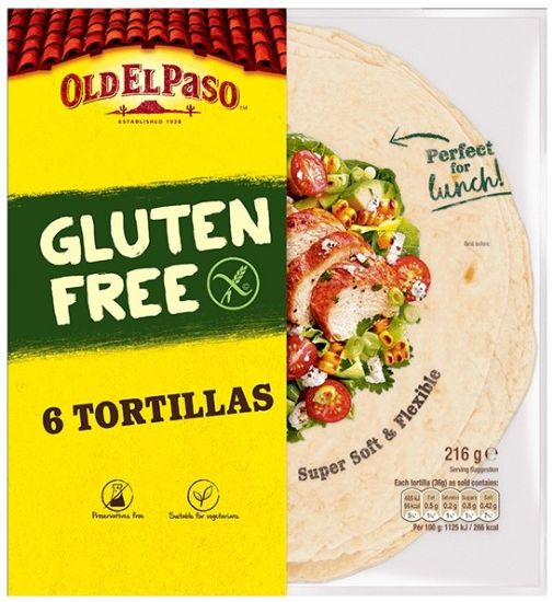 Picture of OLD EL PASO lielās bezglutēna tortiljas, 215g