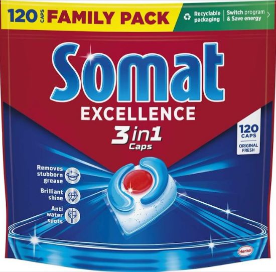 Picture of SOMAT 3in1 tabletes trauku mazgājamām mašīnām, 120gb