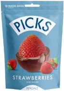 Attēls PICKS dražejas zemenes, piena kakao glazūrā, 90g