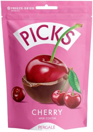 Picture of PICKS dražejas ķirši, piena kakao glazūrā, 90g