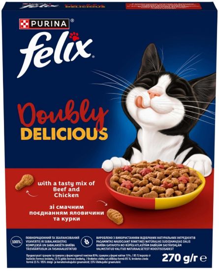 Picture of FELIX sausā barība kaķiem (liellops/vista) 270g