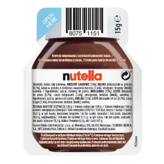 Picture of NUTELLA riekstu-šokolādes krēms, 15g