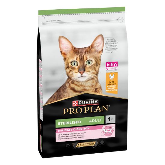 Picture of PRO PLAN STERILISED DELICATE sausā barība kaķiem bagātināta vistas gaļu 10kg