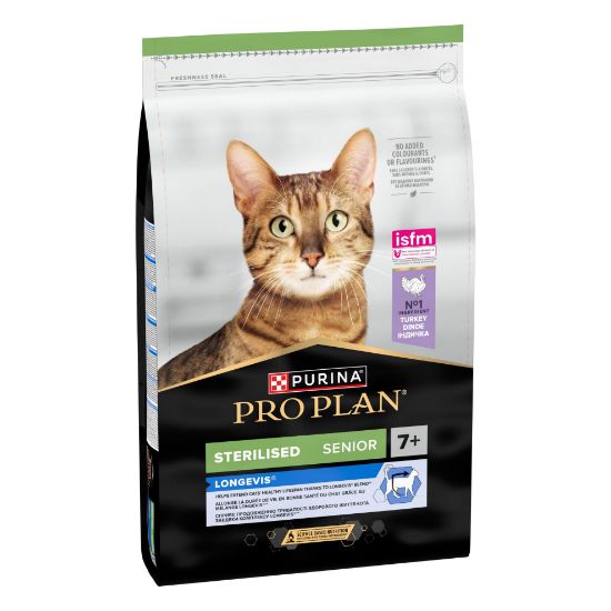 Picture of PRO PLAN STERILISED LONGEVIS sausā barība kaķiem bagātināta ar tītara gaļu 10kg