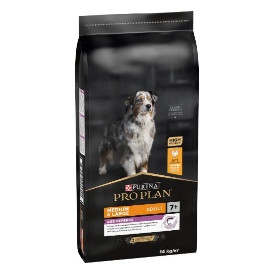 Picture of PRO PLAN MEDIUM&LARGE AGE DEFENCE sausā barība sunim 7+ ar vistas gaļu 14kg