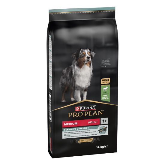 Picture of PRO PLAN MEDIUM SENSITIVE DIGESTION sausā barība sunim ar jēra gaļu 14kg