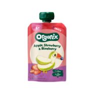 Attēls ORGANIX BIO Biezenis ar āboliem, zemenēm un mellenēm, 100g, 6mēn