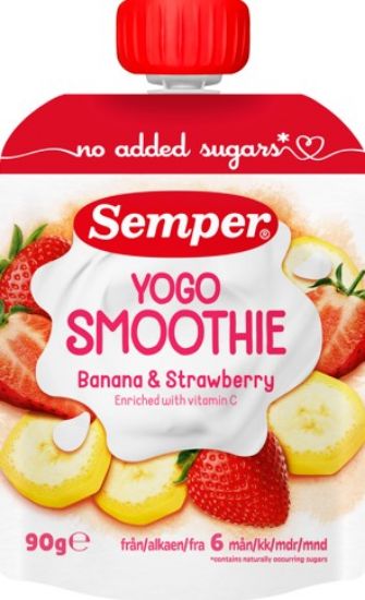 Picture of SEMPER jogurts ar zemenēm un banāniem, no 6 mēnešiem, 90g