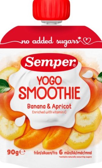 Picture of SEMPER jogurts ar aprikozēm un banāniem, no 6 mēnešiem 90g