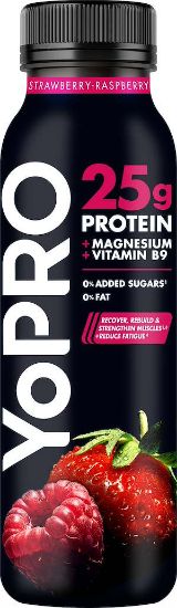 Picture of YOPRO Proteīna dzeramais jogurts ar zemeņu un aveņu garšu, 300g