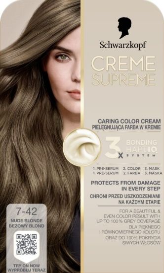 Picture of CREME SUPREME matu krāsa 7-42 smilšu blonds