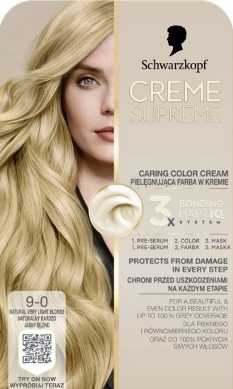 Picture of CREME SUPREME matu krāsa 9-0 dabiski ļoti gaiši blonds