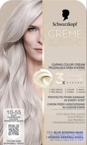 Picture of CREME SUPREME matu krāsa 10-55 vēsi sudraba blonds